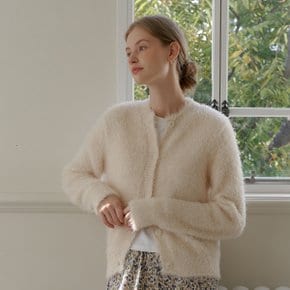 ROUND FUR CARDIGAN_BEIGE