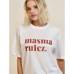 MSMRZ cool cotton T-shirt_White/red