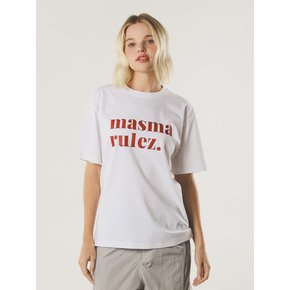 MSMRZ cool cotton T-shirt_White/red