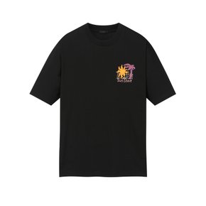 [24SS] 블랙 썸머 자수 반팔 티셔츠 JNTS4B704BK