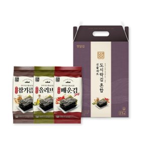 (리미드) 정담 혼합1호 선물세트 (참기름김 5g x 9봉/올리브김 5g x 9봉/매운김 5g x 9봉)