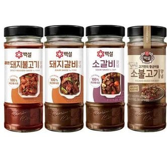  CJ 백설 양념 4종 500g 각 3개씩 총 13개(돼지갈비,돼지불고기,소갈비,소불고기)