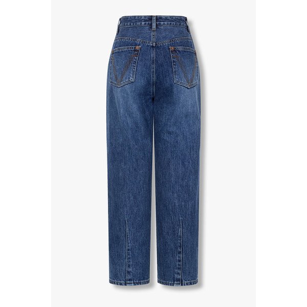 펄 디테일 슬림 배기 데님팬츠 7115455Z01140