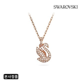 스와로브스키 [본사정품/쇼핑백증정] Swan 로즈골드 목걸이 XXS 5647555