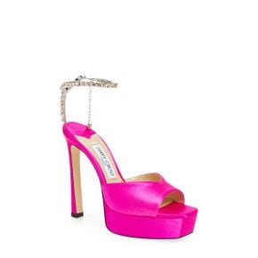 4868762 Jimmy Choo Saeda Crystal Ankle Strap Peep Toe Sandal