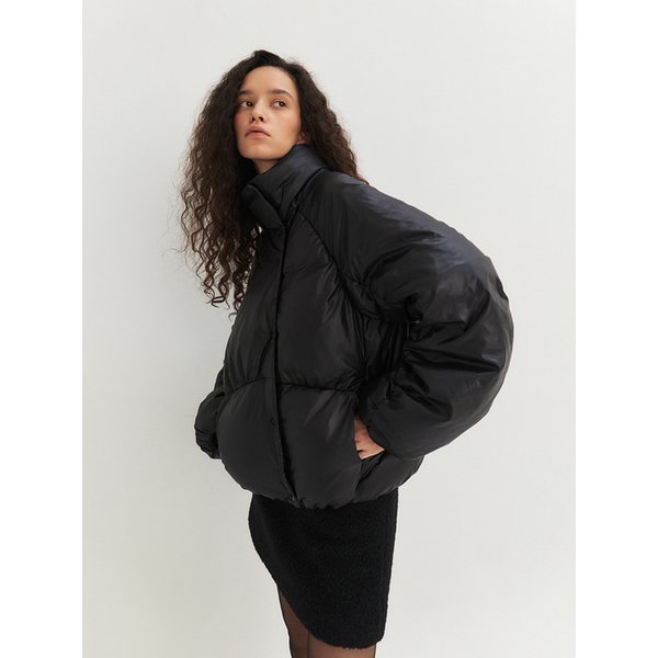 RTW HIGH NECK SHIRRING GOOSE DOWN PADDING _2COLORS