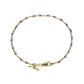 루메피우 옐로블랙 브래슬릿, Lume piu Yellow&Black Bracelet, 14k yellow gold, black gold