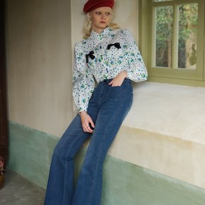 DD denim bell-bottom pants