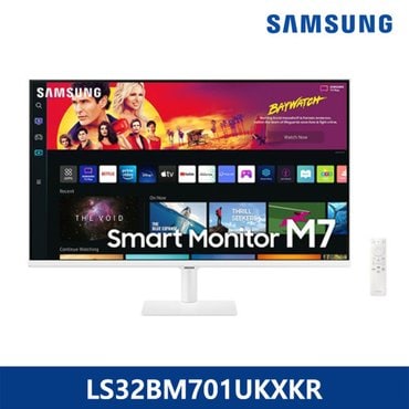 삼성 전자 M7 S32BM701 32인치 화이트 스마트 모니터 4K UHD 넷플릭스 유튜브