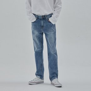 DENIM STRAIGHT DESTROYED PANTS INDIGO