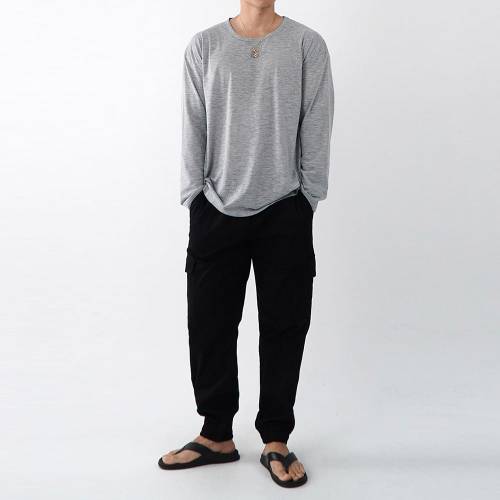 오엔엘 / 1 + 1 사방스판 남자카고조거팬츠 건빵바지 테이퍼드핏
