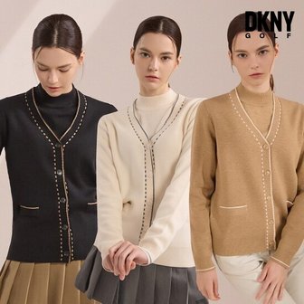 DKNY [DKNY GOLF] 23FW DKNY 밀라노립 가디건+니트세트 여성 3컬러 택1