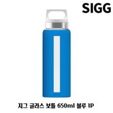 지그 글라스 보틀 650ml 블루 1P 텀블러 물병 보냉