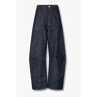 요지야마모토 [Y`s]로고 패치 커브드 데님 팬츠 6616111111000