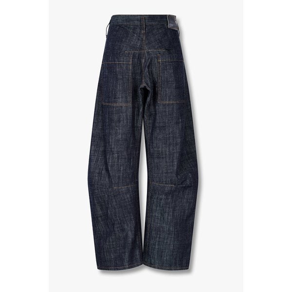 [Y`s]로고 패치 커브드 데님 팬츠 6616111111000