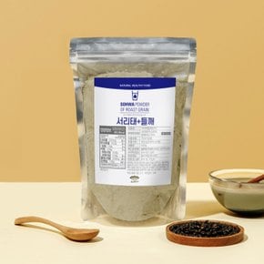 [소화푸드] 서리태 들깨 선식 500g 블랙 미숫가루 볶은 검은콩 가루 아침 식사 대용