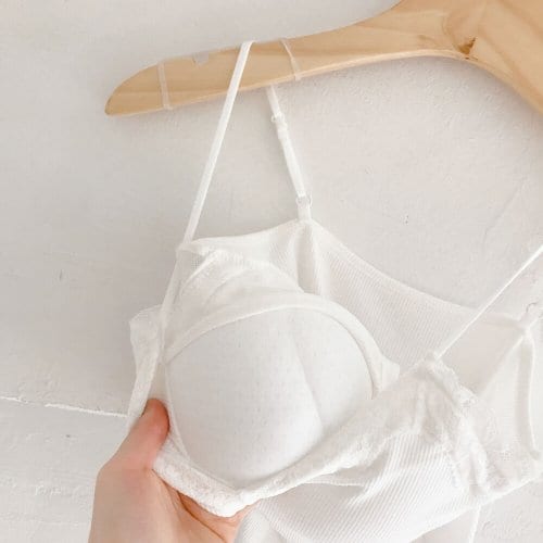 보블리에 / SS (캡내장) 레이스 브이 끈 나시