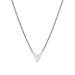 SILVER 루루 하트 화이트 목걸이 S-SILN018W