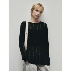 Soft Rope Slit Knit (Black)