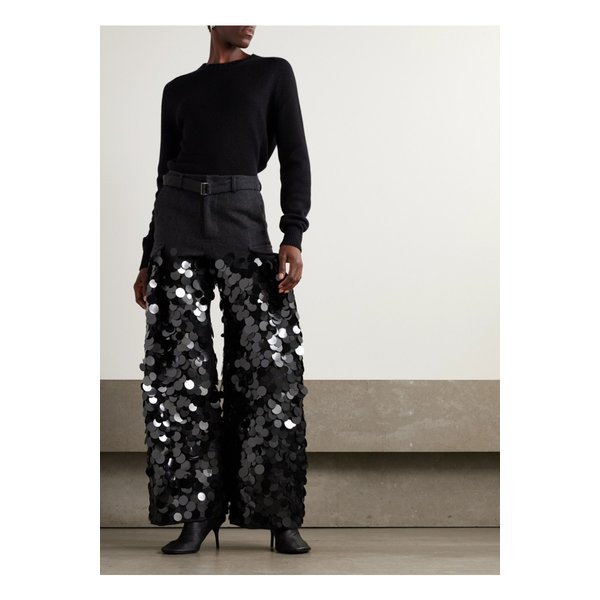 시퀸 울 와이드 카고 팬츠 그레이 46376663162908275