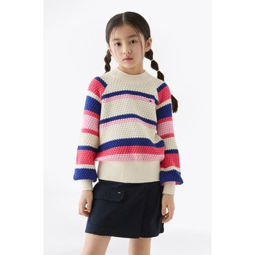 타미힐피거키즈 25년 S/S      T42F0WWO350GT1        래글런 슬리브 스웨터