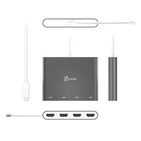 j5 create JCA366 USB-C to 4-Port HDMI Multi-Monitor Adapter