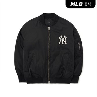 MLB [엠엘비코리아공식] [정상가 279,000원] 베이직 패디드 베이스볼 점퍼 NY (Black)