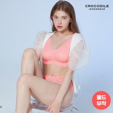 감탄브라 [크로커다일]비비드 레이스 감탄브라+팬티 2종세트 핑크 CDW3M37_T
