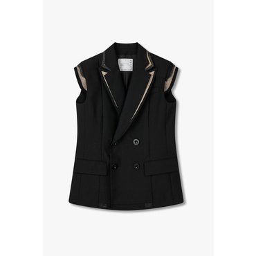 SACAI [사카이] 여성 더블 브레스티드 슈팅 베스트 6415301109