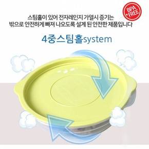 보관용기 플라스틱용기 행밥찬용기 전자렌지용 4P세트 대450ml X ( 2매입 )