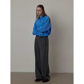 Back-banding Two-tuck Semi Wide Slacks Pants