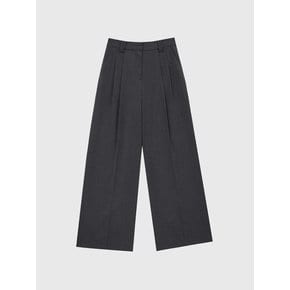 Back-banding Two-tuck Semi Wide Slacks Pants