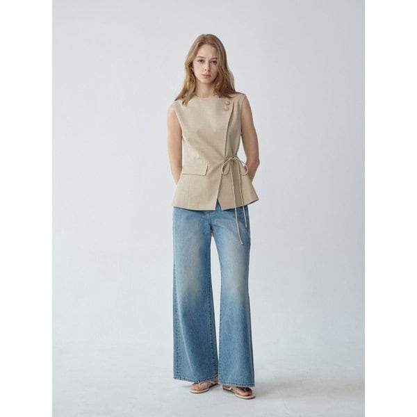 ZEN Belted Vest (Beige)