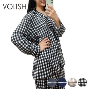 볼리쉬 여성 피치기모 파자마 잠옷 상하세트