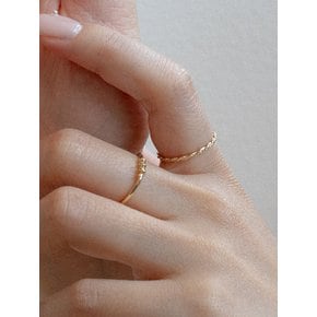 14k rope knot ring