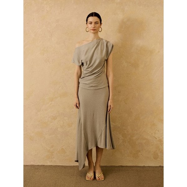 Tencel Bias Skirt Grey