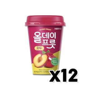 서울우유 올데이프룻 자두 컵음료 250ml x 12개