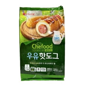 롯데 쉐푸드 우유핫도그 280g 3개