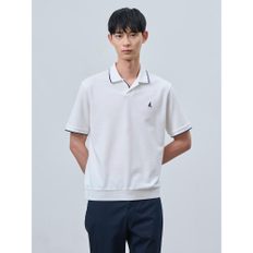 [24SS]솔리드 오픈 칼라넥 티셔츠  화이트 (BC4342C071)