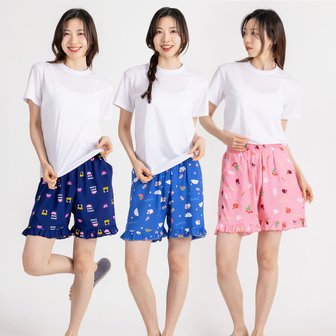 민트코코아 여성 여름 시원한 잠옷 파자마 반바지 3부