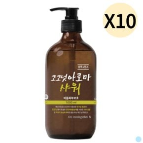 퍼피움 강아지 샴푸 코코넛 아로마 피부보호 1L X10