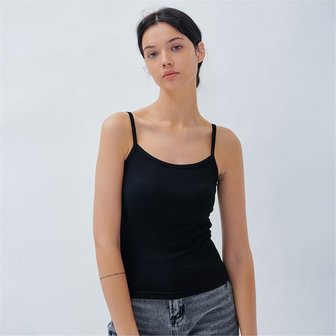 씨엘로 BASIC RIBBED SLEEVELESS BLACK