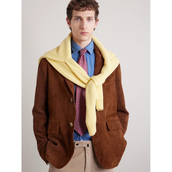 샤르베 8cm 자수 실크 넥타이 46376663162965300