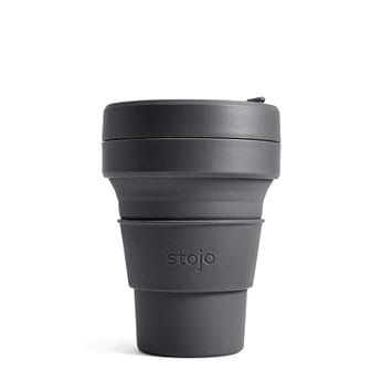  스토오조 stojo 접기 텀블러 POCKET CUP 355ml 카본 뚜껑 포함