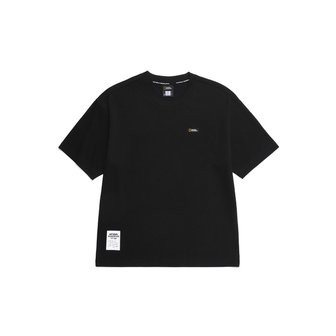 내셔널지오그래픽 N252UTS906 트레져 컨셉 표지판 그래픽 세미오버핏 반팔 티셔츠 CARBON BLACK