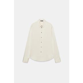 ZARA 자라 금색 버튼 새틴 블라우스 8741 267 712