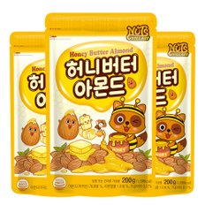 넛츠빌리지 허니버터 아몬드 200g 3개