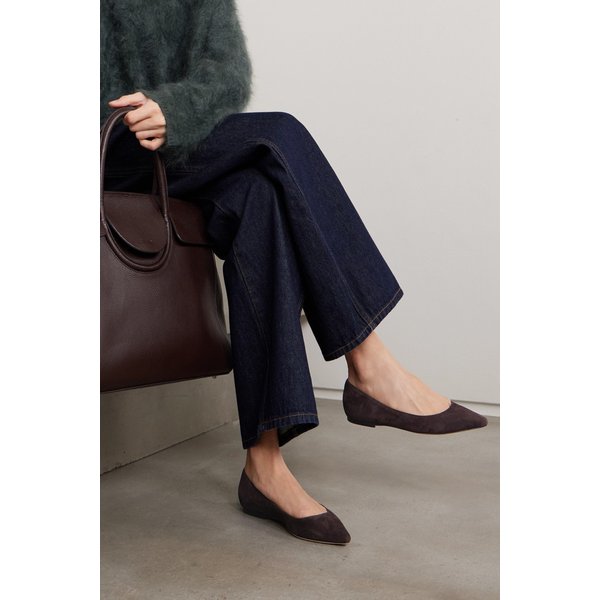 로미 스웨이드 포인트 토 플랫 슈즈 46376663162936465