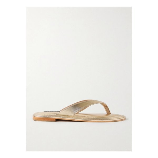 에머리 모건 메탈릭 가죽 플립플랍 골드 46376663162857843