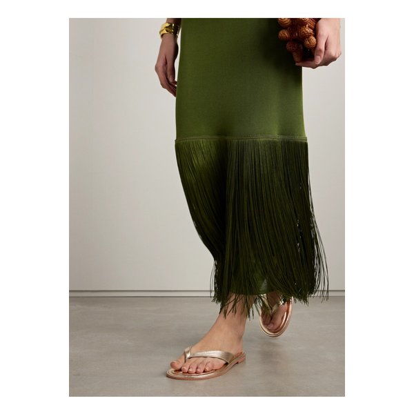 에머리 모건 메탈릭 가죽 플립플랍 골드 46376663162857843